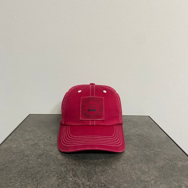 (OS) 슈프림 6패널 볼캡 모자 밀라노 워시드 레드
