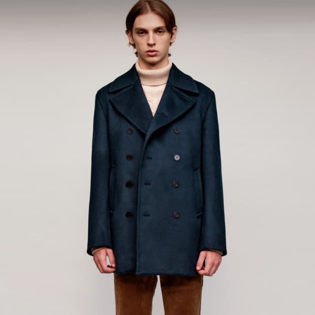 소루(SOLEW) 9010 캐시미어 블렌드 피코트 M