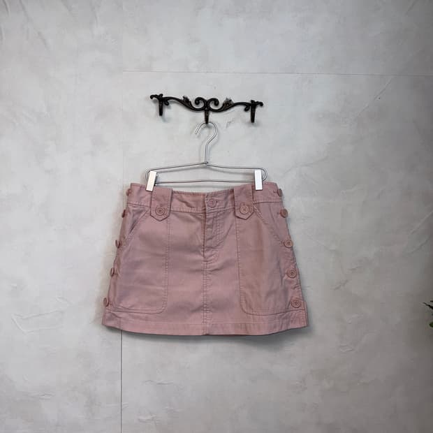 Marc Jacobs baby pink button mini skirt