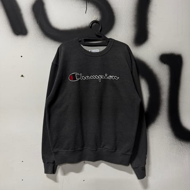 챔피온 빅사이즈 자수 로고 스웻 셔츠 맨투맨