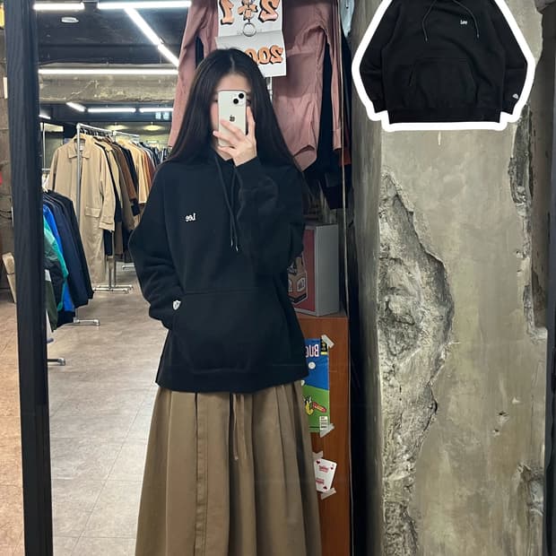 Lee 리 후드티 블랙 L #csz2956