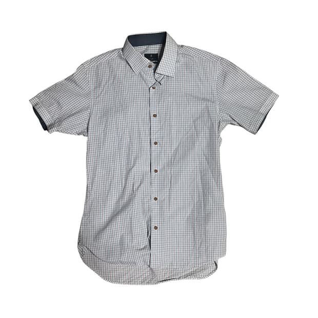 랑방 체크 반팔 셔츠