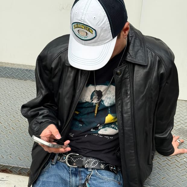 Indian 90s lambskin bomber jacket