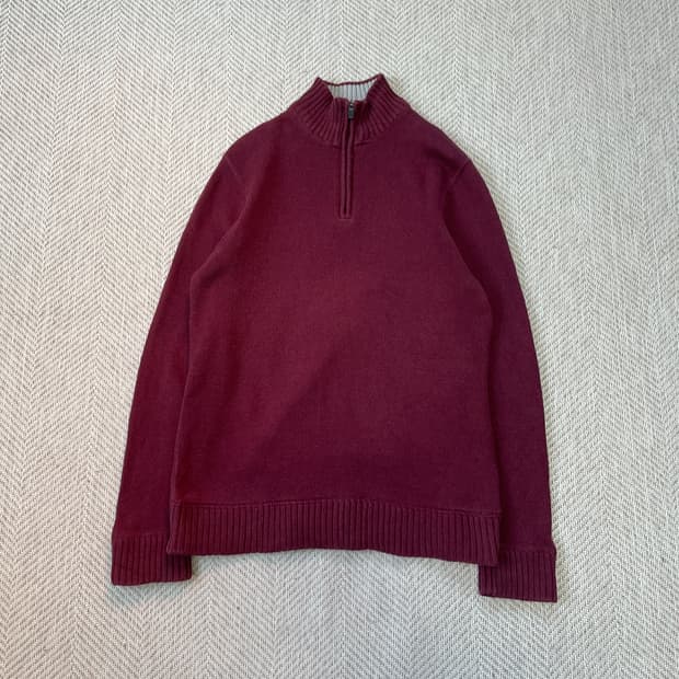 에디바우어 하프집업 하이넥 니트 스웨터 J03474