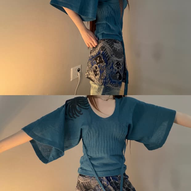 miss sixty kimono strap knit