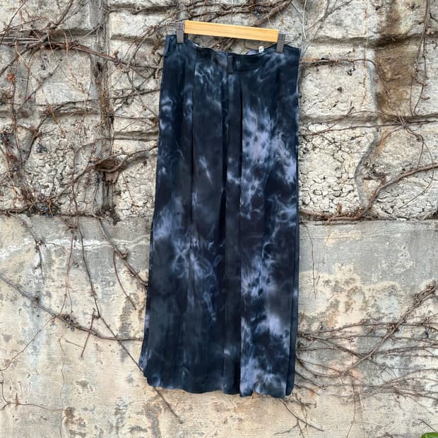 빈티지 나염 롱 스커트 치마 