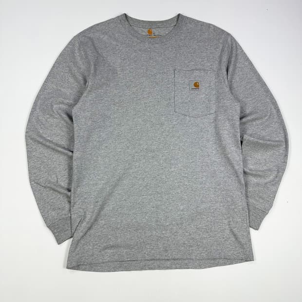 칼하트 오리지널핏 베이직 롱슬리브 그레이 S