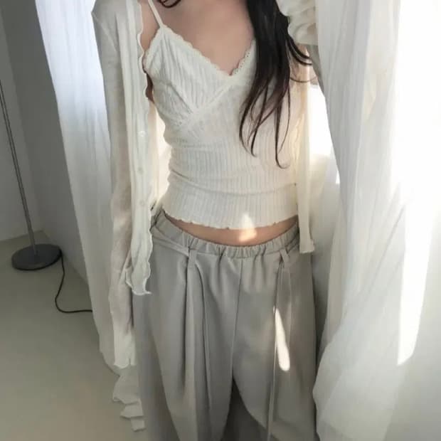 hereb4 string slacks beige 히어비포 스트링 슬랙스