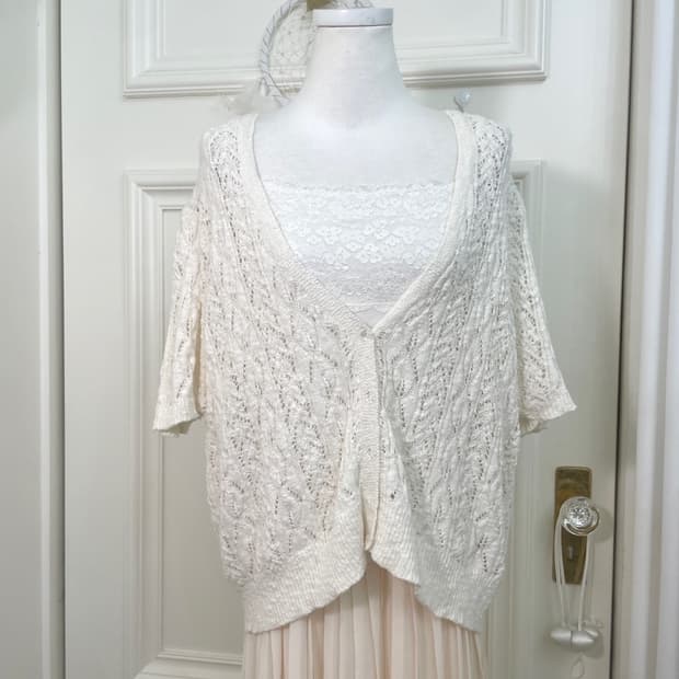 white lace crochet summer cardigan&lace 