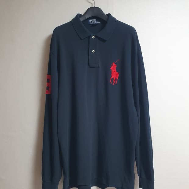 폴로랄프로렌 빅포니 긴팔 카라티 블랙 레드포니 L