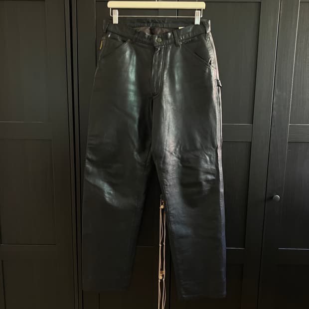 Armani Jeans leather carpenter pants
