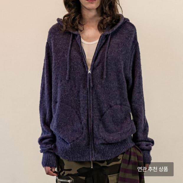 더바이닐하우스 ROUND POCKET KNIT ZIP-UP