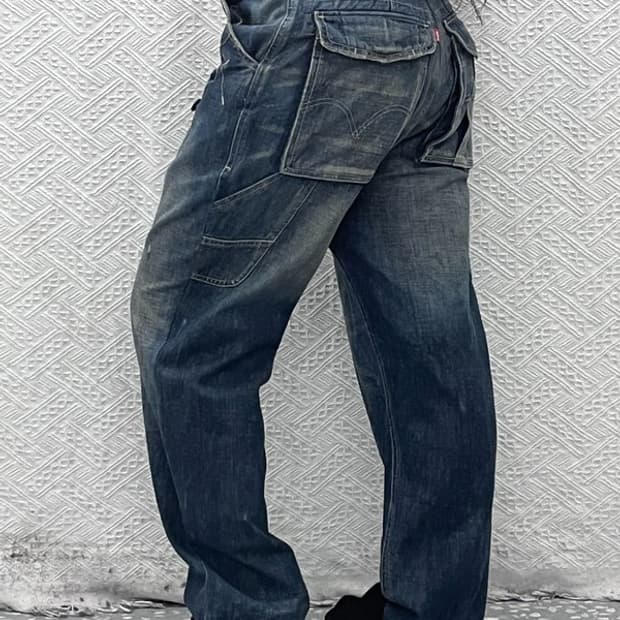 리바이스 희귀 올드스쿨 스트릿 키치 카고 데님팬츠 32인치 C09216