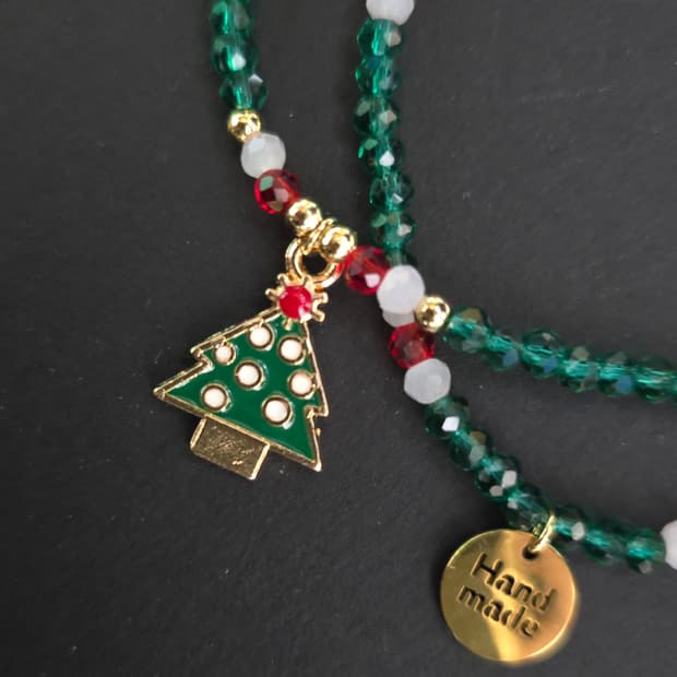 크리스마스 두줄팔찌_트리