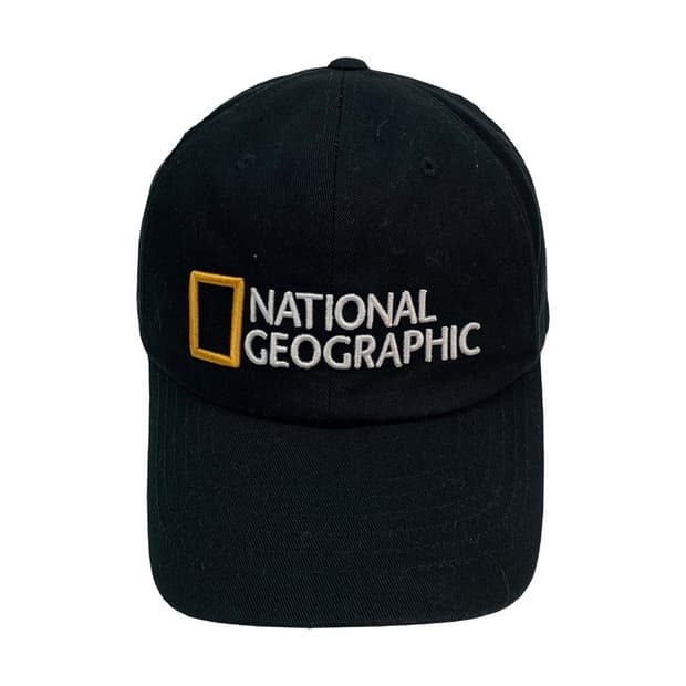 내셔널지오그래픽 빅로고 코튼 볼캡 블랙
