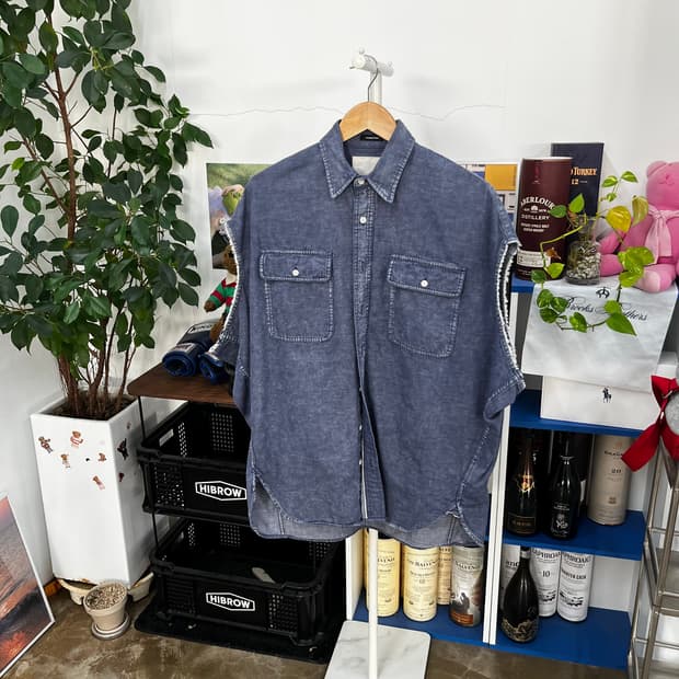 R13 알써틴 오버사이즈 슬리브리스 셔츠 M