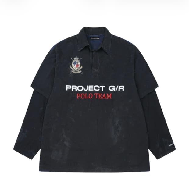 프로젝트 G/R 폴로 패러디 셔츠 블랙(1)
