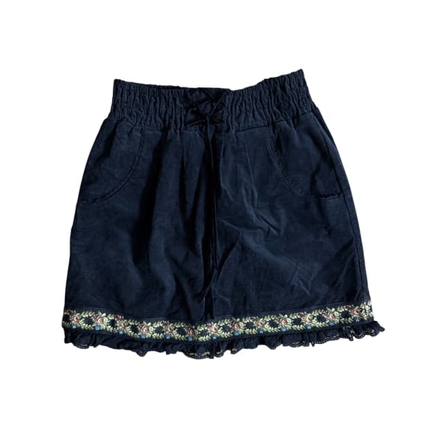 Axes femme velvet lace skirt