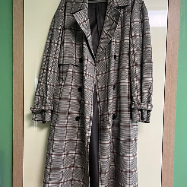 스파오 체크코트