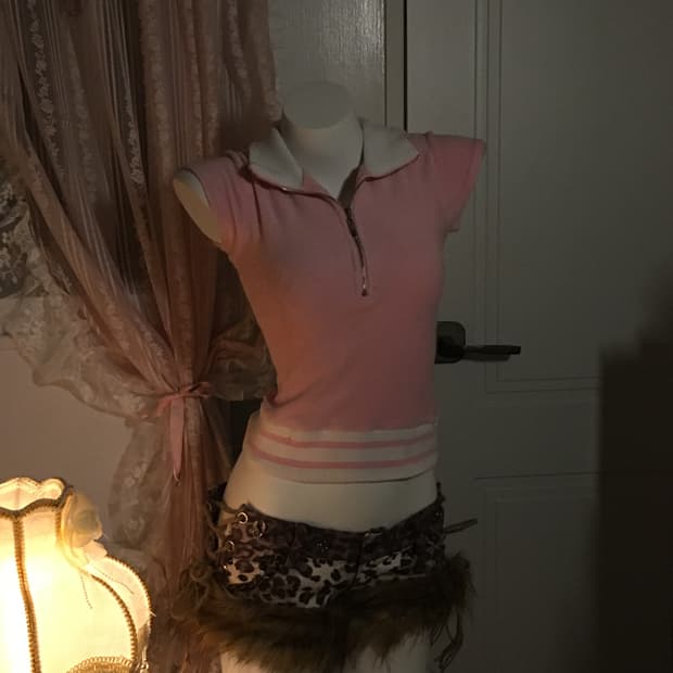 딸기우유 반팔 탑