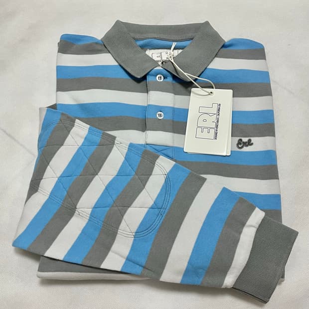 [S,M,L,XL]이알엘 ERL 26ss 스트라이프 폴로티/블루