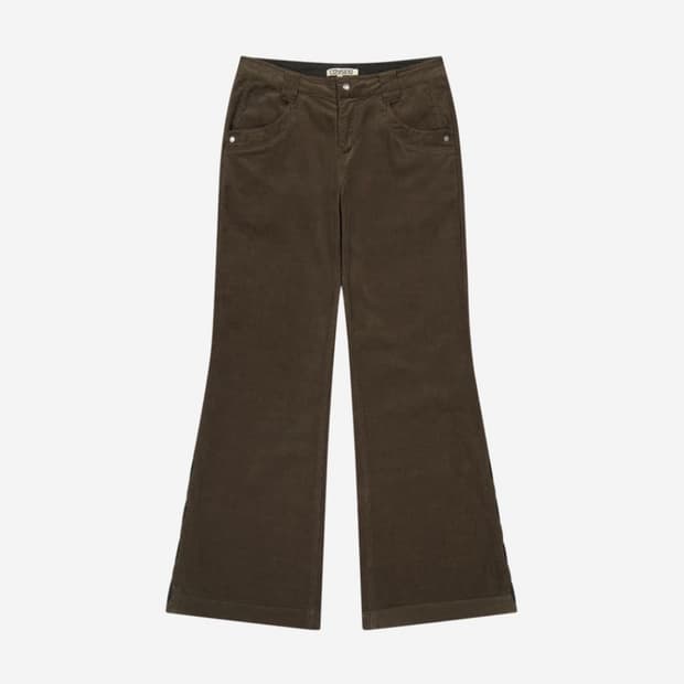 leafcut coduroy pants brown