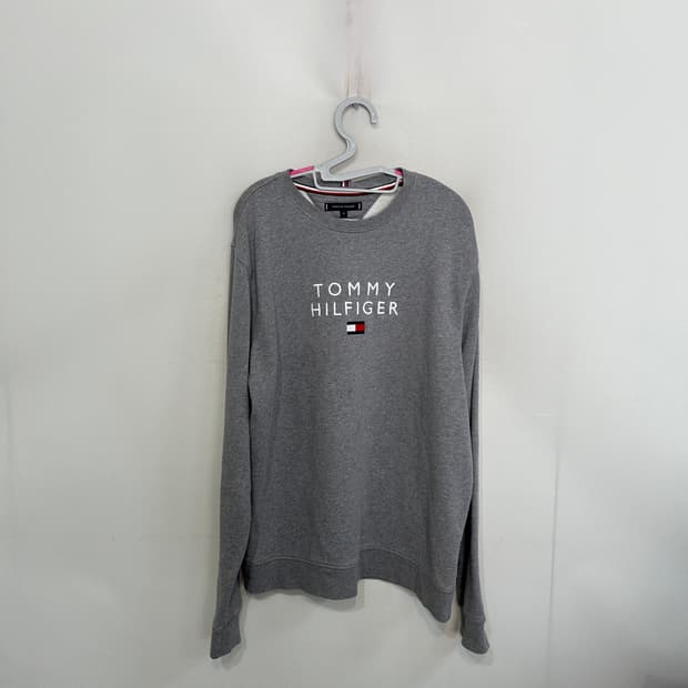 타미힐피거 남성 맨투맨 티셔츠 XL 그레이 