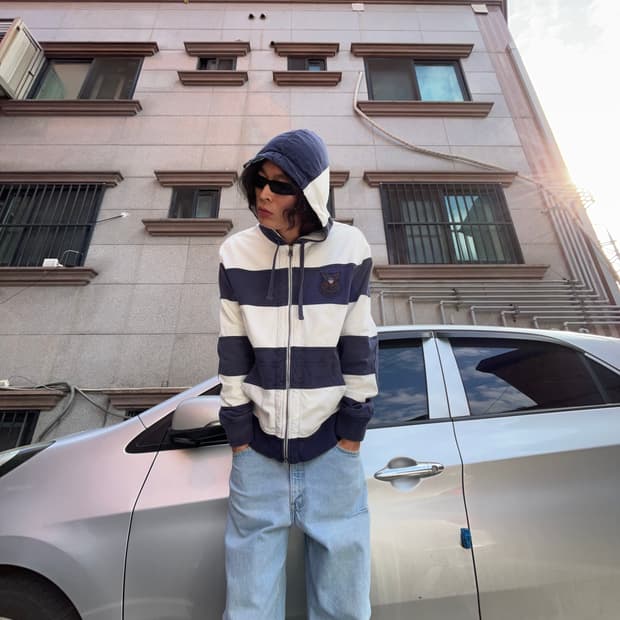 POLO RALPH LAUREN STRIPE THERMAL HOODIE