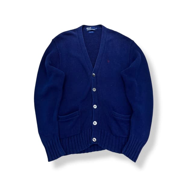 100 폴로랄프로렌 90s 코튼 버튼 네이비 가디건