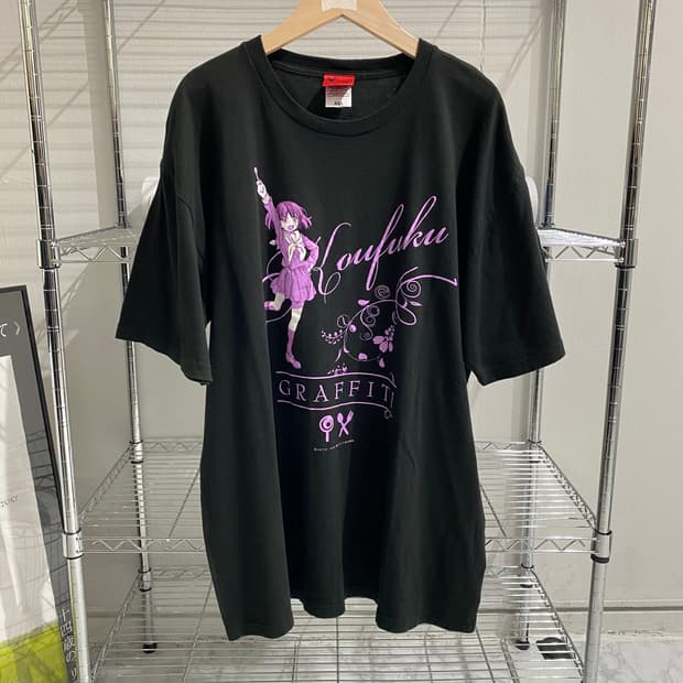 행복 그래피티 오피셜 애니메이션 티셔츠 애니티