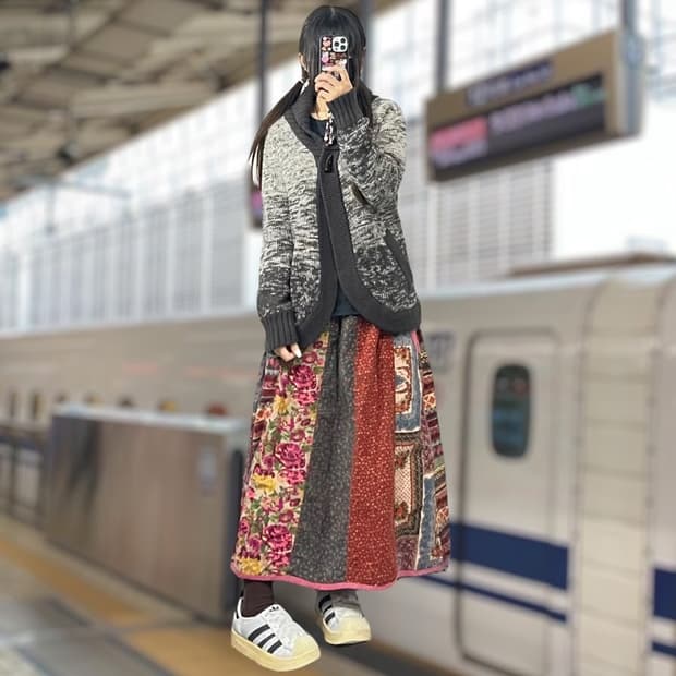 모리걸 토글단추 케이프 가디건