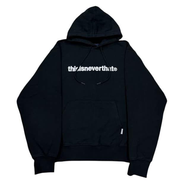 디스이즈네버댓 T로고 스웻 후드티 블랙 M