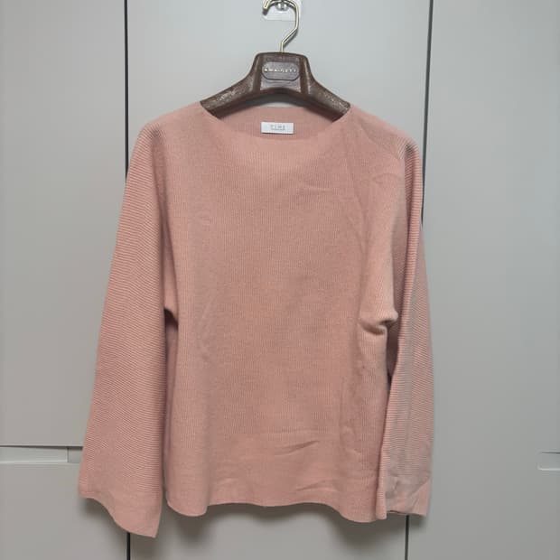 TIME 핑크 골지 니트