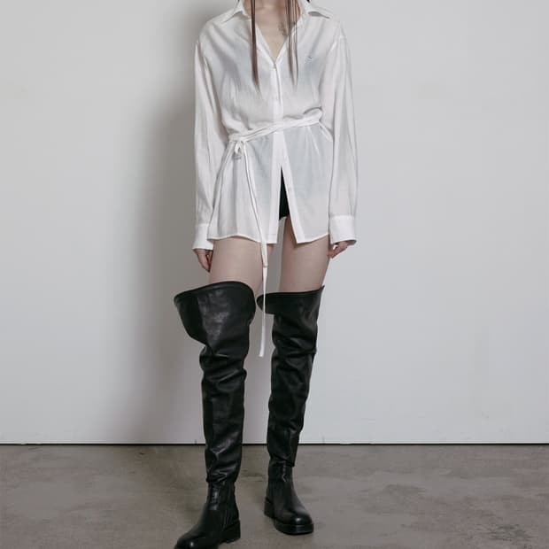 [새제품] 보헤미안서울 스트랩 루즈핏 셔츠