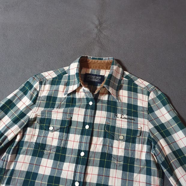 폴로 여성 웨스턴 체크 셔츠 S