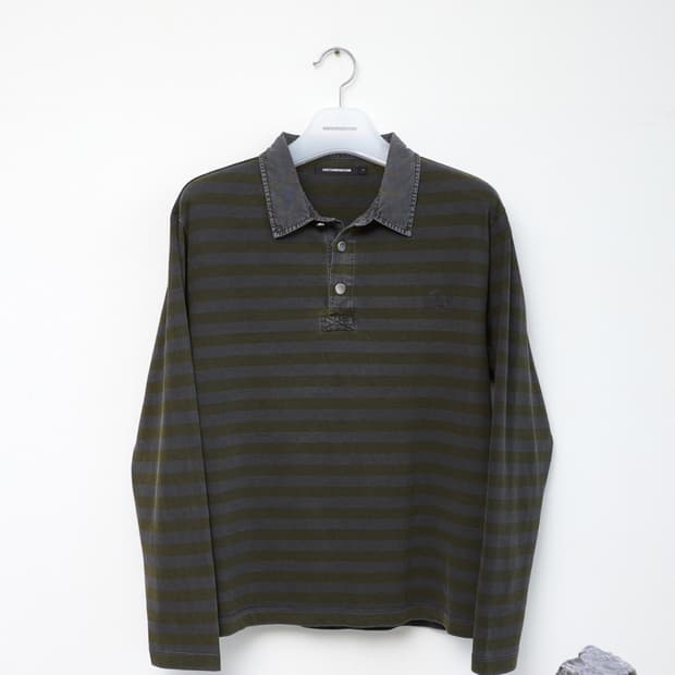 해칭룸 vtg 스트라이프 폴로티 yellow