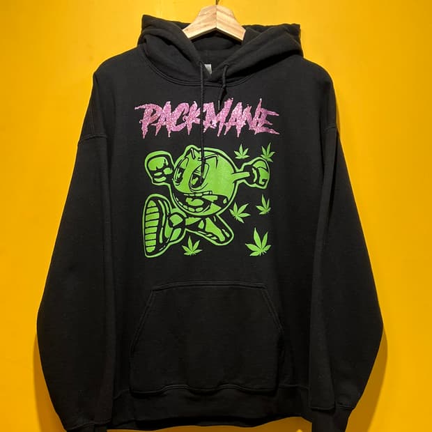 [L] 길단 해비 블렌드 팩맨 커스텀 후드 티셔츠