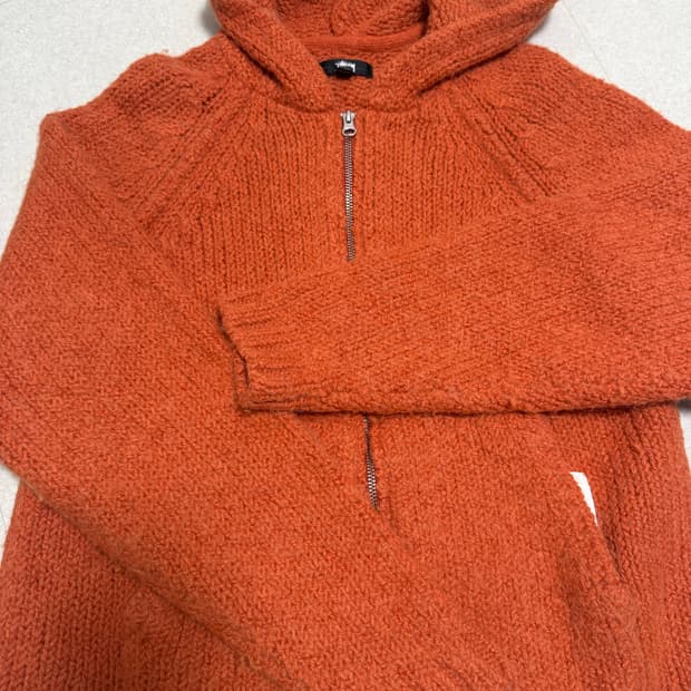 스투시 니트 후드집업