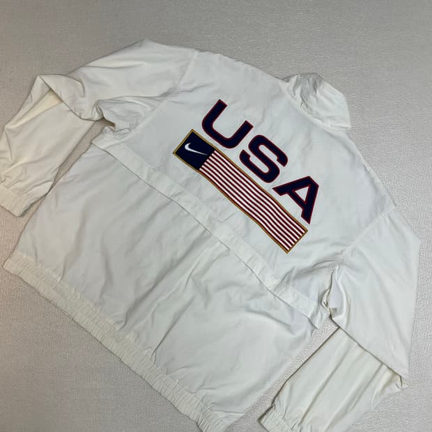 90s 빈티지 올드스쿨 나이키 USA빅로고 윈드브레이커 트랙점퍼 L