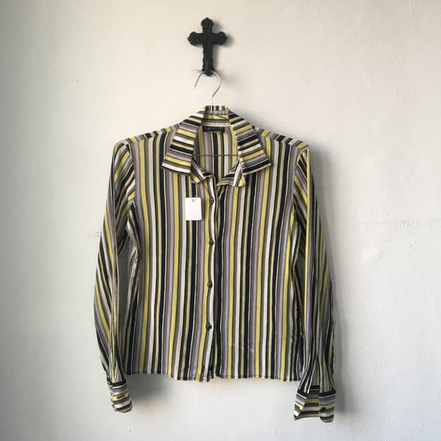 Agnes b stripe pattern shirt