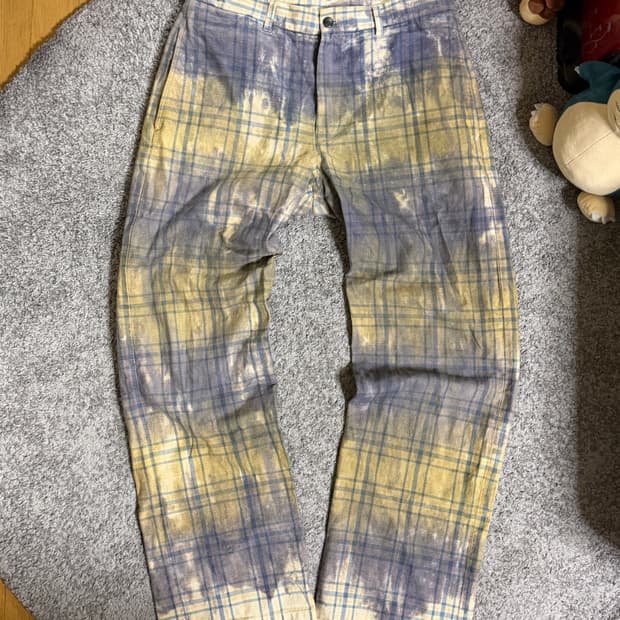 디젤 55dsl 타이다이 체크 팬츠