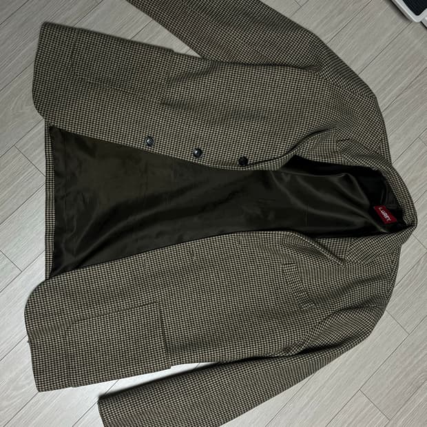 vintage 체크 블레이저