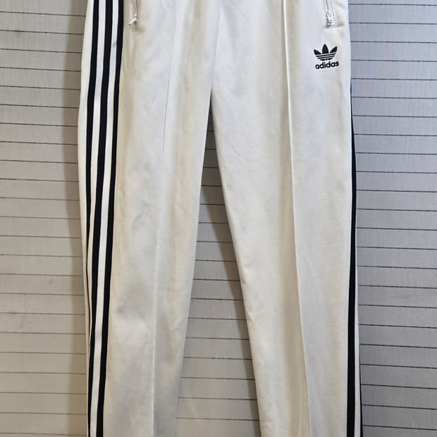 아디다스 삼선 트랙 화이트 팬츠