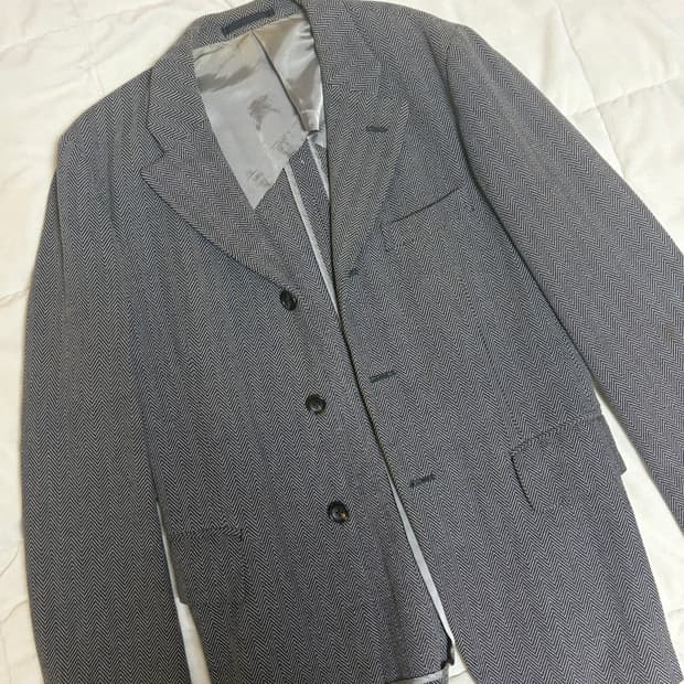 꼼데가르송 옴므 플러스 헤링본 블레이저