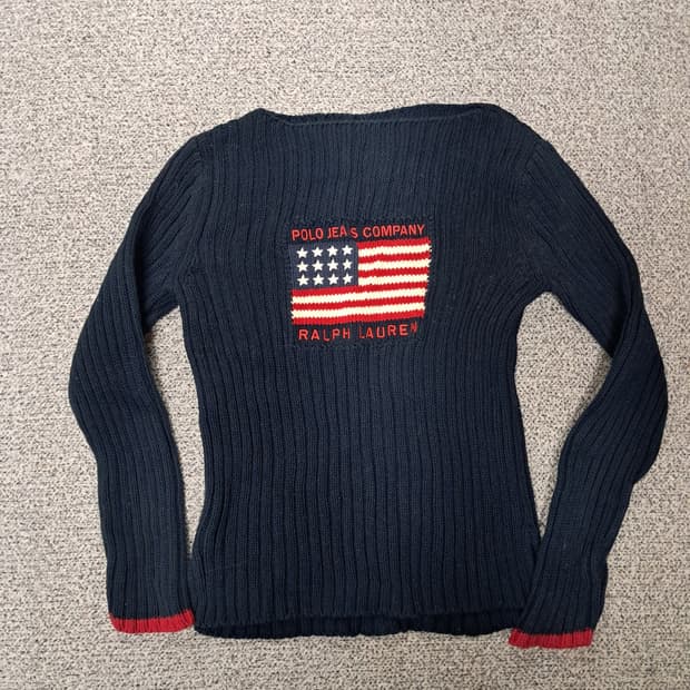 폴로 성조기 니트