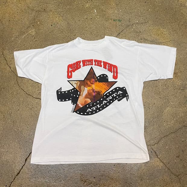 레어) 미국 빈티지 바람과 함께 사라지다 시네마 티 굿즈 반팔티