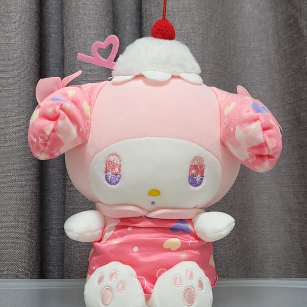 산리오 마이멜로디 인형 25cm 무료배송 크림소다 파르페 중형 봉제인형