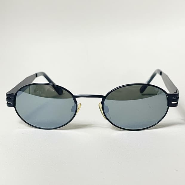 90s 이태리제 라운드 프레임 블랙 빈티지 선글라스