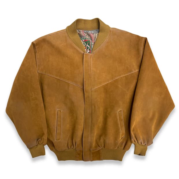 90s 이태리 스웨이드 봄버 자켓 XXL