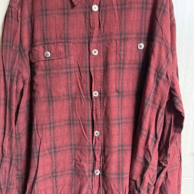 해칭룸 24크리스마스 체크셔츠 다크레드 4